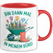 Garten Pflanzen Gärtner Tasse Geschenk Lustige Geschenkidee Spruch Bin Dann Mal In Meinem Büro Rot Trendation