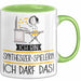 Geschenk für Synthesizer-Spielerin Tasse Lustige Geschenkidee Geburtstag Ich Bin Synthesizer-Spielerin Ich Darf Das Grün Trendation