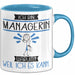 Managerin Tasse Geschenk Ich Bin Managerin Warum Weil Ich Es Kann Geschenkidee Geburtstag Blau Trendation