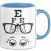 Optiker Tasse Geschenk Lustige Geschenkidee Spruch Für Seh Experten Blau Trendation