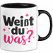 Big Sister Ältere Geschwister Schwestern Tasse Becher Geschenk Lustige Geschenkidee Spruch Weißt Du Was Trendation