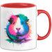 Buntes Meerschweinchen Tierliebhaber Tasse Geschenk Lustige Geschenkidee Spruch Rot Trendation