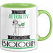 Biologin Tasse Geschenk Becher Stark Attraktiv Furchtlos Biologin Lustige Geschenkidee Grün Trendation