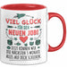 Büroarbeit Kollege Tasse Geschenk Lustige Geschenkidee Spruch Viel Glück Für Den Neuen Job Rot Trendation