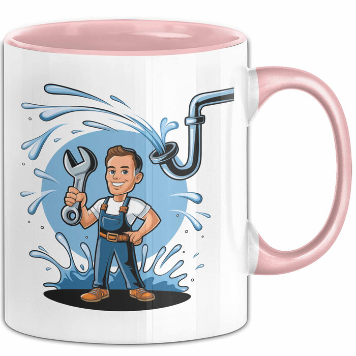 Klempner Tasse Geschenk Lustige Geschenkidee Spruch Für Rohr Reparierer Rosa Trendation