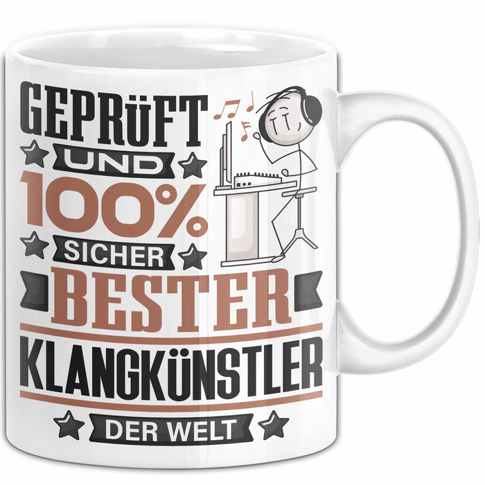 Klangkünstler Geschenk Lustiger Spruch für Klangkünstler Geschenkidee Bester Klangkünstler Der Welt Weiß Trendation