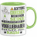 Vogelliebhaber Geschenk Tasse Lustiger Spruch Erheben Sie Sich Der Vogelliebhaber Betritt den Raum Grün Trendation