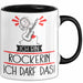 Geschenk für Rockerin Tasse Lustige Geschenkidee Geburtstag Ich Bin Rockerin Ich Darf Das Trendation