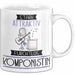 Komponistin Tasse Geschenk Becher Stark Attraktiv Furchtlos Komponistin Lustige Geschenkidee Weiß Trendation