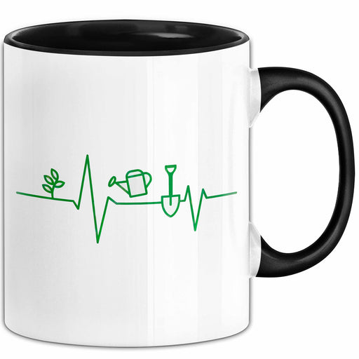 Garten Pflanzen Gärtner Herzschlag Tasse Geschenk Lustige Geschenkidee Spruch Trendation