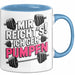 Gewichtheben Tasse Geschenk Ich gehe Gewichte heben Geschenkidee Lustig Blau Trendation