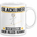 Slackliner Tasse Geschenk für Slackliner Der Mann Der Alles Kann Geschenkidee zum Geburtstag Weiß Trendation