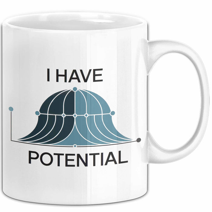 Physiker Tasse Geschenk Ich habe Potenzial Wissenschaft Weiß Trendation