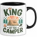 Camper Camping Tasse Geschenk Lustige Geschenkidee Spruch Kinf OF The Camper Schwarz Trendation
