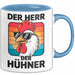 Huhn Tier Bauer Tasse Becher Geschenk Lustige Geschenkidee Spruch Der Herr Der Hühner Blau Trendation