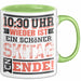 Ski Tasse Geschenk Grafik 10 Uhr 30 Wieder Ist Ein Schöner Skitag Zu Ende Becher Grün Trendation