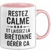 Bretagne Tasse Geschenk Restez Calme Bretonne Geschenkidee Frankreich Rosa Trendation