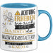 Musikveranstalterin Tasse Geschenk Lustiger Spruch Bitte Erheben Sie Sich Seine Majestät Die Musikveranstalterin Betritt Den Raum Blau Trendation
