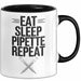 Biologe Tasse Geschenk Essen Schlafen Pipettieren Trendation