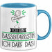 Geschenk für Bassgitarristin Tasse Lustige Geschenkidee Geburtstag Ich Bin Bassgitarristin Ich Darf Das Blau Trendation