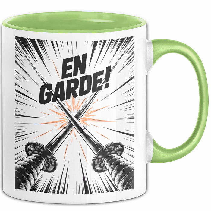 Fechter Tasse Geschenk Lustige Geschenkidee Spruch Für Schwertsport Fans Grün Trendation