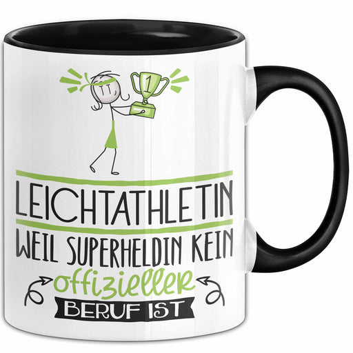 Leichtathletin Geschenk Tasse Lustiger Spruch Leichtathletin Weil Superheldin Kein Offizieller Beruf Ist Geschenkidee Trendation