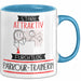 Parkour-Trainerin Tasse Geschenk Becher Stark Attraktiv Furchtlos Parkour-Trainerin Lustige Geschenkidee Blau Trendation