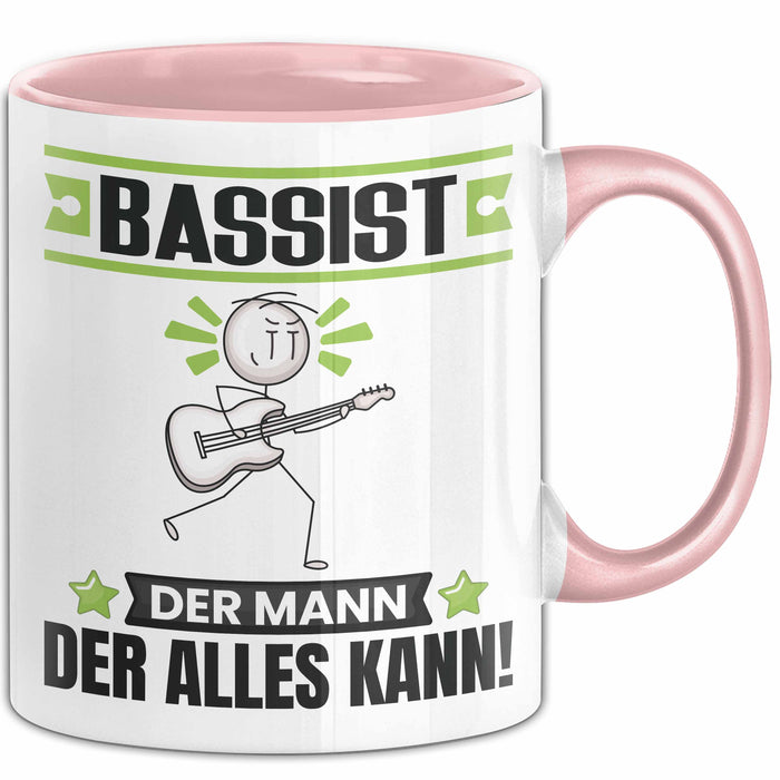 Bassist Tasse Geschenk für Bassist Der Mann Der Alles Kann Geschenkidee zum Geburtstag Rosa Trendation