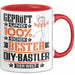 DIY-Bastler Geschenk Lustiger Spruch für DIY-Bastler Geschenkidee Bester DIY-Bastler Der Welt Rot Trendation