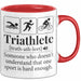 Triathlon Geschenk Tasse Iron Becher Mann Trathlet Geschenkidee Lustiger Spruch Rot Trendation