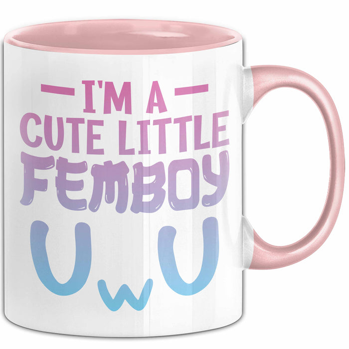 Femboy Tasse Geschenk Anime Transgender Lgbtq Im A Cute Little Femboy Rosa Trendation