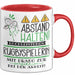 Rugbyspielerin Tasse Geschenk Lustig Abstand Halten Hochleistungs-Rugbyspielerin Mit Drang Zur Perfektion Bei Der Arbeit Rot Trendation