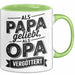 Papa Vatertag Tasse Becher Geschenk Lustige Geschenkidee Spruch Als Papa Geliebt Als Opa Vergöttert Grün Trendation