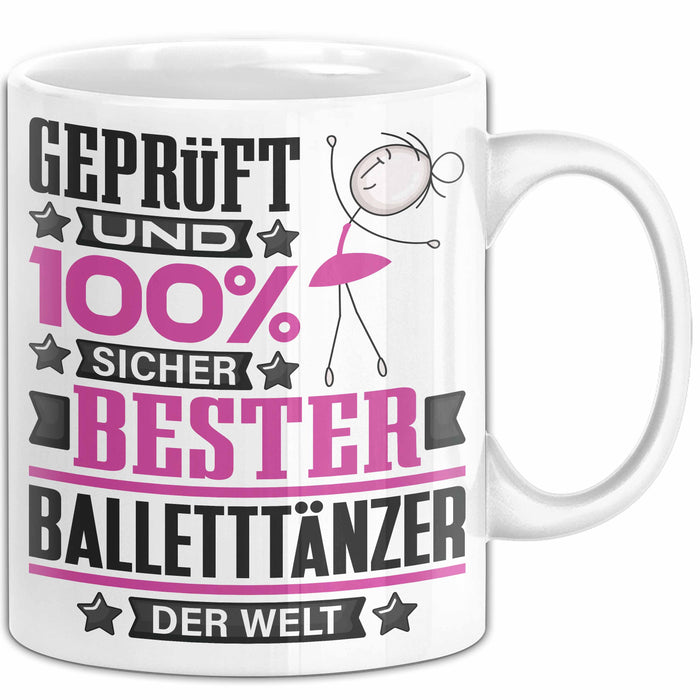 Balletttänzer Geschenk Lustiger Spruch für Balletttänzer Geschenkidee Bester Balletttänzer Der Welt Weiß Trendation