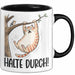 Katze Spatz Tasse Geschenk Grafik Halte Durch Geschenkidee Kaffee-Becher Trendation