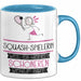 Squash-Spielerin Weil Es Keinen Schöneren Beruf Gibt Tasse Geschenk für Eine Squash-Spielerin Lustig Blau Trendation