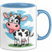Kuh Liebhaber Tasse Geschenkidee Bauernhoftier Fan Lustiger Geschenkidee Lustig Blau Trendation