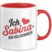 Sabina Tasse Geschenk Ich Bin Vollkommen Sabina Geschenkidee Geburtstag Rot Trendation