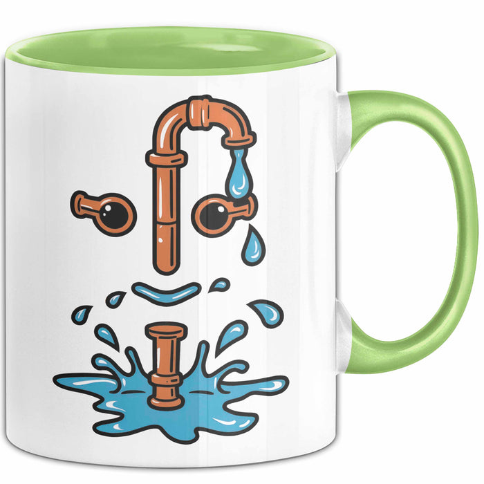 Klempner Tasse Geschenkidee Rohr Experte Lustiger Spruch Geschenkidee Lustig Grün Trendation