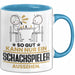 Schachspieler Geschenk Tasse So Gut Kann Nur Ein Schachspieler Aussehen Geschenkidee Kaffee-Becher Blau Trendation