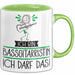 Geschenk für Bassgitarristin Tasse Lustige Geschenkidee Geburtstag Ich Bin Bassgitarristin Ich Darf Das Grün Trendation