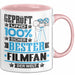 Filmfan Geschenk Lustiger Spruch für Filmfan Geschenkidee Bester Filmfan Der Welt Rosa Trendation