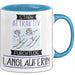 Langläuferin Tasse Geschenk Becher Stark Attraktiv Furchtlos Langläuferin Lustige Geschenkidee Blau Trendation