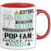 Pop-Fan Geschenk Tasse Lustiger Spruch Erheben Sie Sich Der Pop-Fan Betritt den Raum Rot Trendation