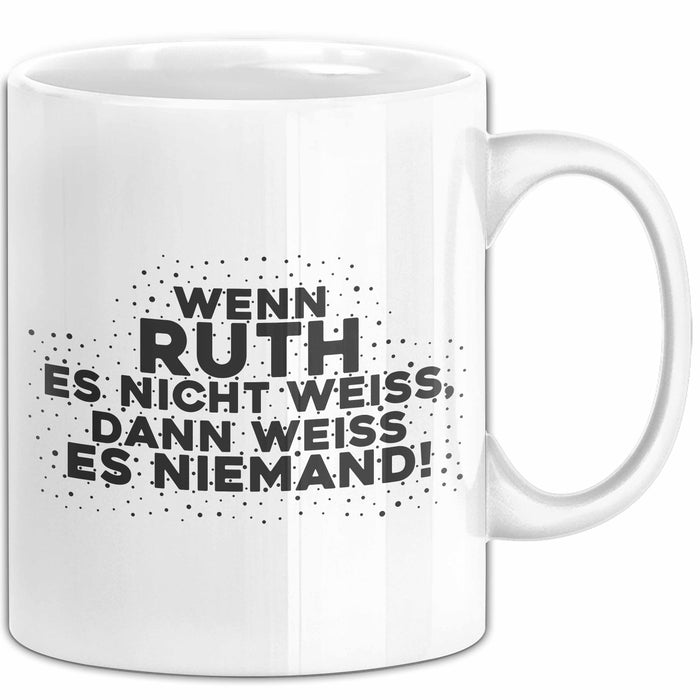 Ruth Tasse Wenn Ruth Es Nicht Weiss, Dann Weiss Es Niemand! Geschenk