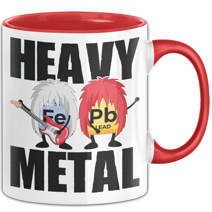 Punk Rock Metal Chemiker Tasse Geschenk Lustiger Spruch Musiker Wissenschaft Rot Trendation