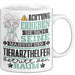 Tierarzthelfer Geschenk Tasse Lustiger Spruch Erheben Sie Sich Der Tierarzthelfer Betritt den Raum Weiß Trendation