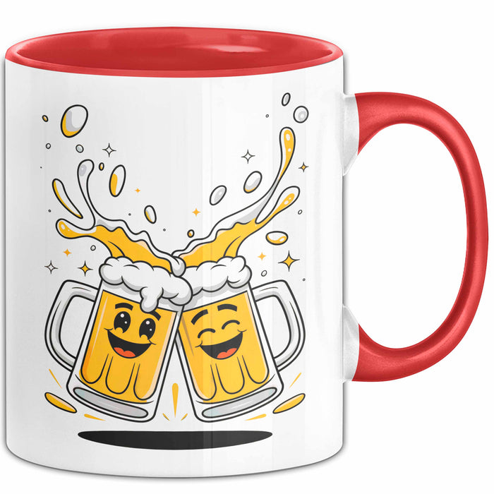 Bier Fan Tasse Geschenk Lustige Geschenkidee Spruch Für Bier Liebhaber Rot Trendation