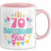 70. Geburtstag Tasse Frauen Mädchen Geschenkidee Lustig 70 Birthday Girl Lustiger Spruch Mutter Mama Oma Rosa Trendation