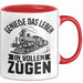 Zugfahrer Tasse Geschenk Bahnfahrer Genieße Das Leben In Vollen Zügen Rot Trendation